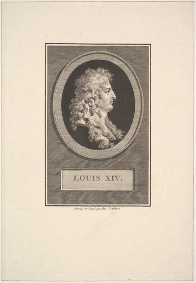 Porträt von Ludwig XIV., 1779 von Augustin de Saint Aubin