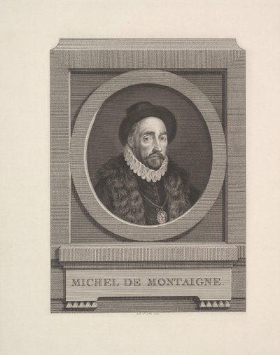 Porträt von Michel de Montaigne, 1774 von Augustin de Saint Aubin