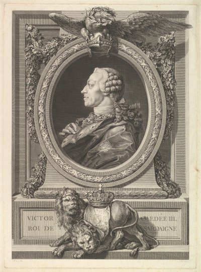 Porträt von Viktor Amadeus III., König von Sardinien, 1777 von Augustin de Saint Aubin