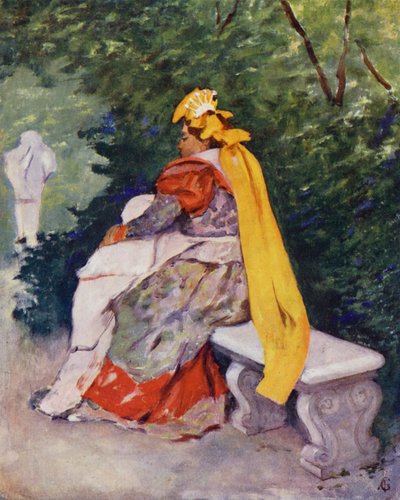 Eine Balia, Amme, in der Villa Nationale, Neapel von Augustine Fitzgerald