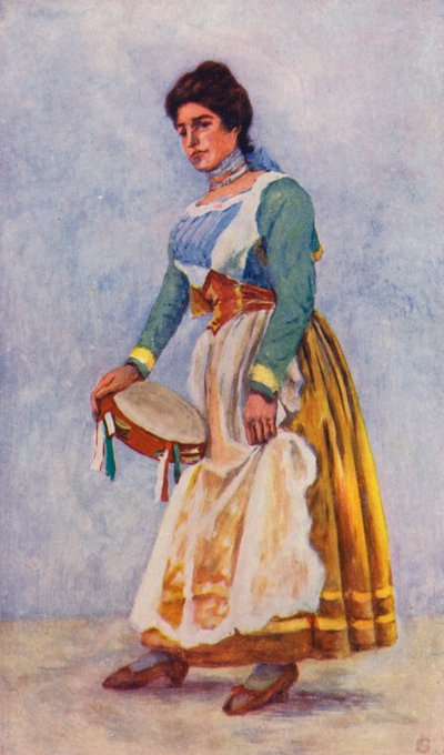 Tarantella-Tänzerin in Sorrento von Augustine Fitzgerald
