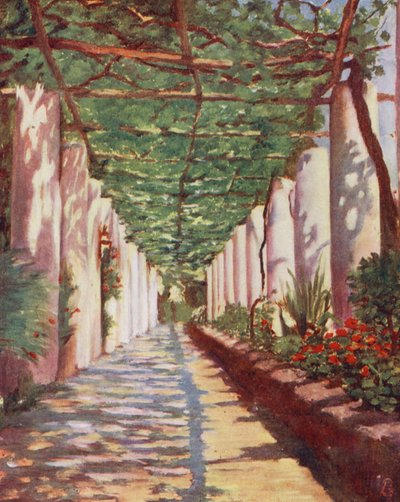 Terrasse des Cappucini Hotels, Amalfi, im Hochsommer von Augustine Fitzgerald