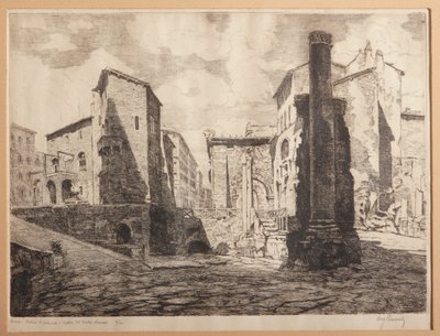 Rom, Portikus der Octaviae und die Ruinen des Theaters von Marcellus von Augusto Baracchi