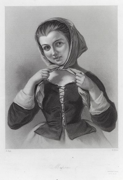 Mopsa, eine Figur aus Das Wintermärchen (Gravur) von Augustus (after) Egg