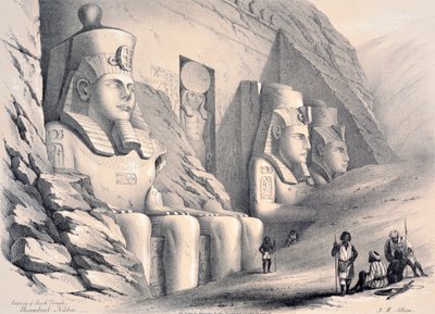 Außenansicht des Südtempels, Ebsamboul, Nubien, um 1850 von Augustus Butler