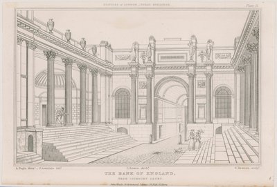 Bank of England, Lothbury Court von Augustus Charles Pugin