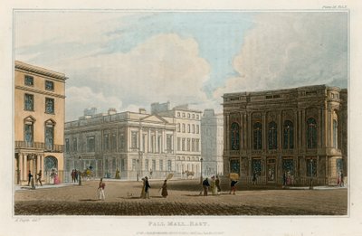 Pall Mall East, London von Augustus Charles Pugin
