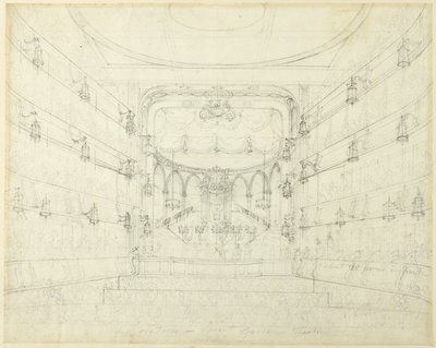 Studie für ein Oratorium-Covent Garden Theater, aus Microcosm of London von Augustus Charles Pugin