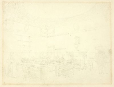 Studie für das Handelsministerium, aus Microcosm of London von Augustus Charles Pugin