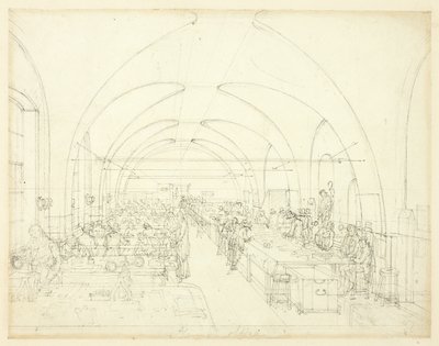 Studie für das Stempelamt, aus Microcosm of London von Augustus Charles Pugin