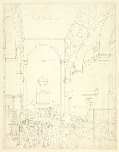 Studie für die Börse, aus Mikrokosmos von London von Augustus Charles Pugin