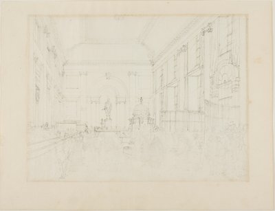 Studie für die Große Halle, Bank of England von Augustus Charles Pugin
