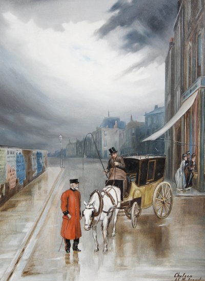 Nach dem Regen - Chelsea von Augustus Edwin Mulready