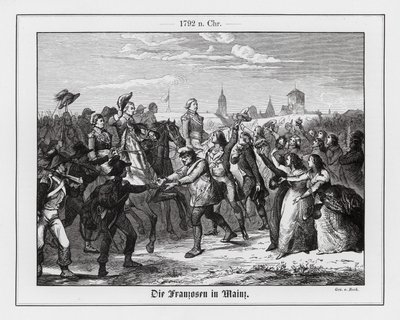 Einzug französischer Truppen in Mainz von Augustus J. Beck