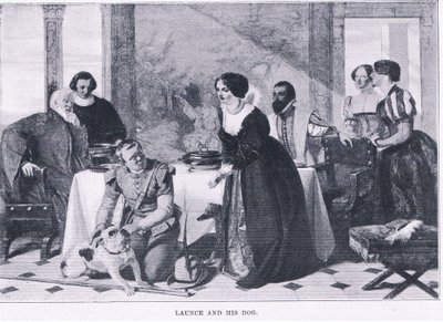 Launce und sein Hund, aus The Magazine of Art 1893, Cassell and Company von Augustus Leopold Egg