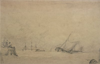 Lugger auf dem Weg zur Hafeneinfahrt von Augustus Wall Callcott