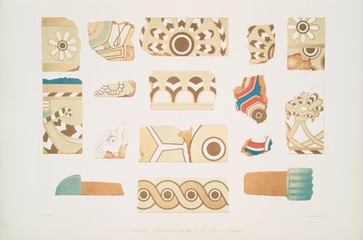 Bemalte Ziegel aus dem N.W. Palast in Nimrud [Kalhu] von Austen Henry Layard