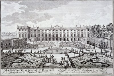 Gartenseite des Palastes des Prinzen von Trauthson, Wien um 1719 von Austrian School
