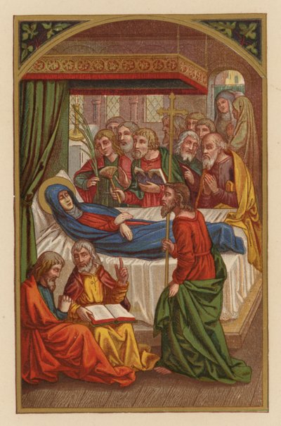 Tod der Heiligen Maria (Chromolithographie) von Austrian School