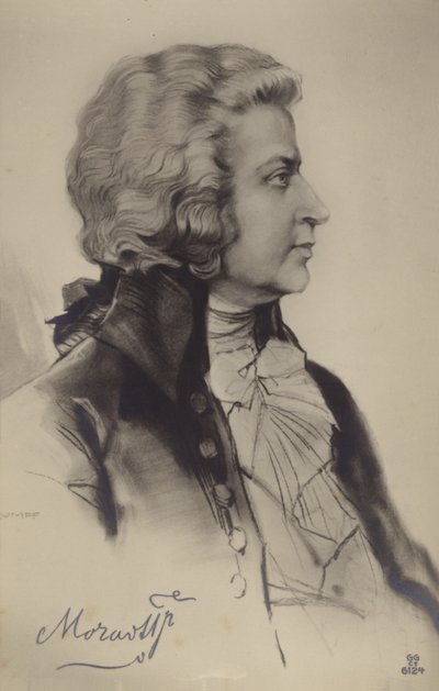 Porträt von Wolfgang Amadeus Mozart von Austrian School