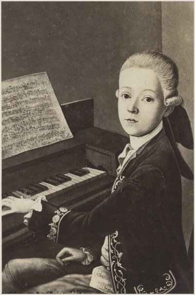 Porträt von Wolfgang Amadeus Mozart von Austrian School