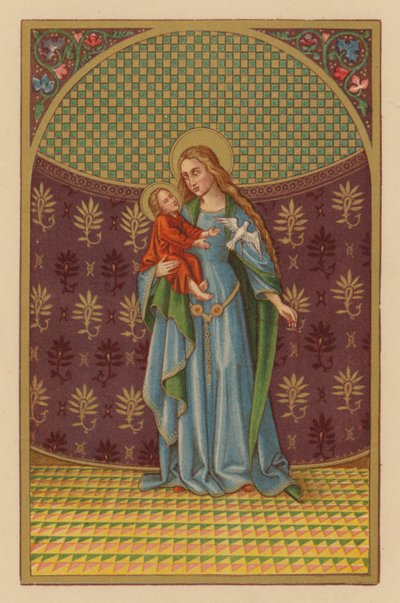 Sankt Maria, Mutter Gottes (Chromolithographie) von Austrian School