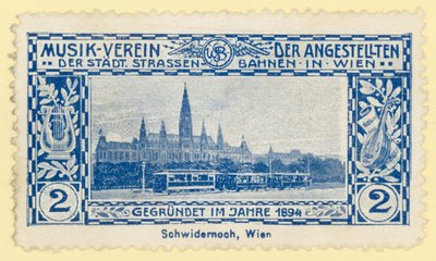 Straßenbahn vor dem Rathaus, Wien von Austrian School