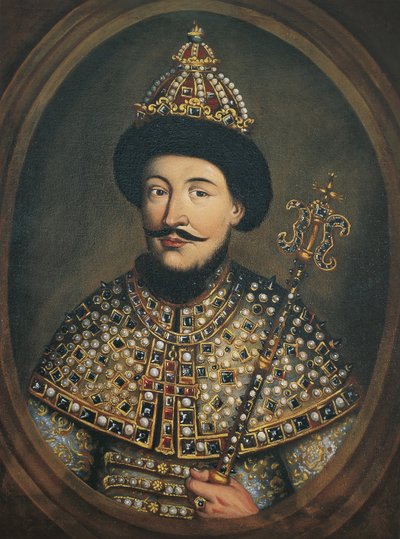 Porträt des Zaren Alexei I. Michailowitsch von Russland 1629-1676, 1670er Jahre von Austrian master