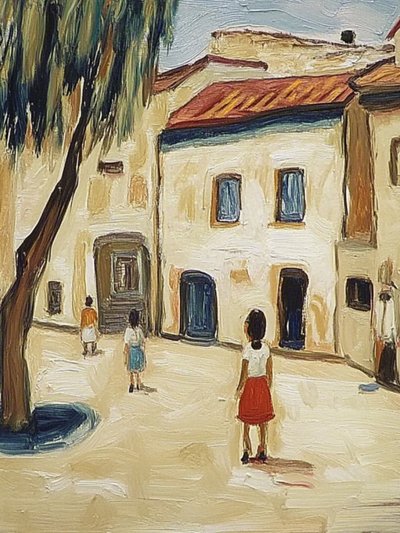 Malerische Dorfstraße von Avanesova Elena