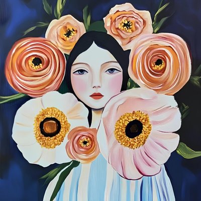 Serenes Blumenporträt von Avanesova Elena
