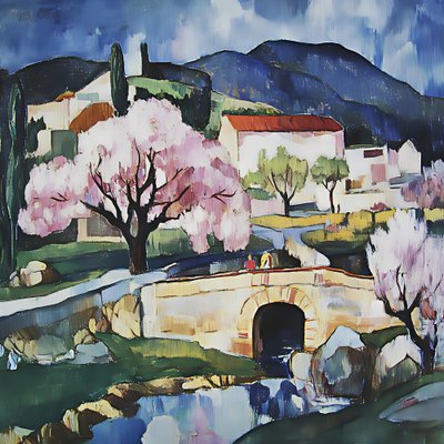 Frühlingsblütendorf von Avanesova Elena