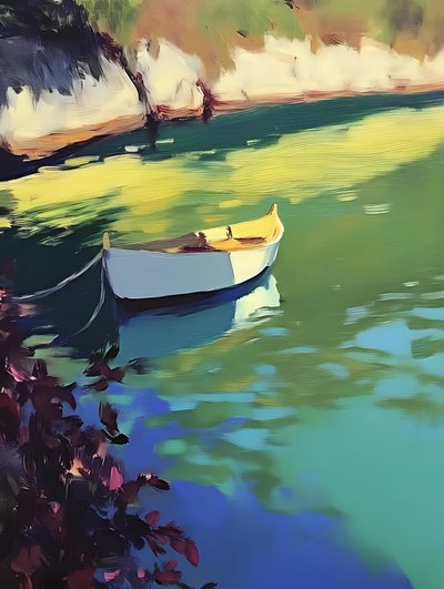 Sonnige Bootsreflexionen von Avanesova Elena