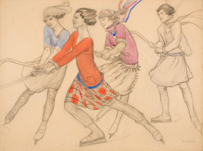 Hockey auf dem Eis von Averil Mary Burleigh