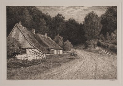 Bondehus ved skoven von Axel Holm