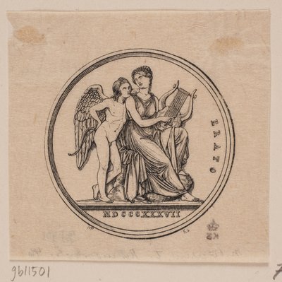 Medaille mit Darstellung von Erato von Axel Theodor Kittendorff