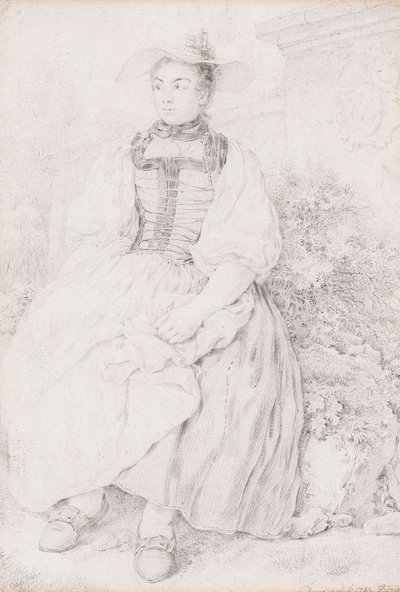 Berner Trachtenmädchen von Balthasar Anton Dunker