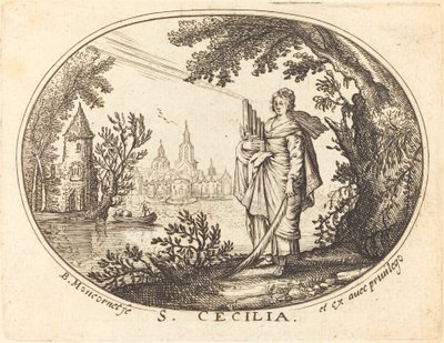 Heilige Cäcilia in einer Landschaft von Balthasar Moncornet