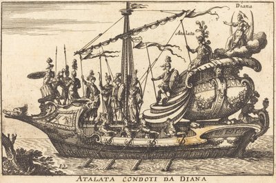 Atalata von Diana geführt von Balthasar Moncornet after Remigio Cantagallina
