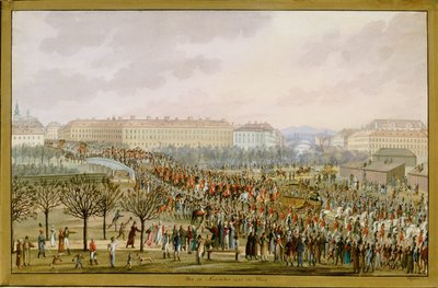 Kaiserin Karoline Augusta, vierte Frau von Kaiser Franz I., zieht am 10. November in Wien ein von Balthasar Wigand