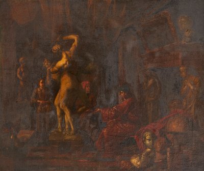 Im Atelier des Künstlers von Balthasar van den (attr.to) Bossche