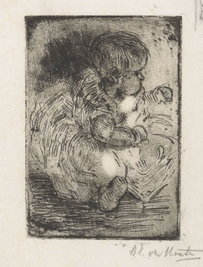 Porträt von H.W. Mouton als Baby von Barbara Elisabeth van Houten (signed by artist)