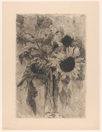 Sonnenblumen in einer Vase von Barbara Elisabeth van Houten (signed by artist)