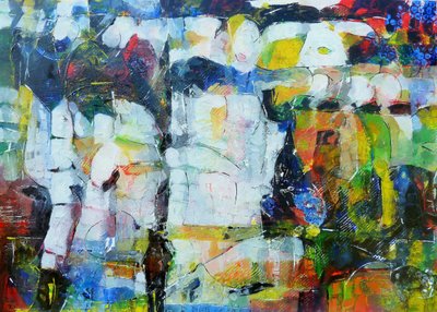 Bunte Abstrakte Figuren von Barbara Piatti