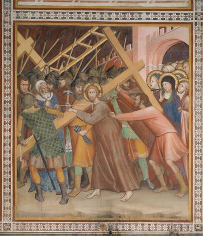 Szene aus dem Neuen Testament: Kreuztragung von Barna da Siena