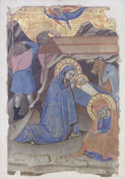 Geburt Christi mit Verkündigung an die Hirten von Barnaba da Modena
