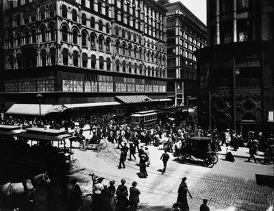 State und Madison Straßen, Chicago, Illinois, USA, ca. 1905 von Barnes and Crosby