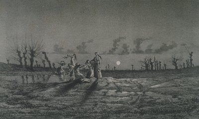 Die Lavandières oder die Nachtwäscherinnen, Illustration für Legendes Rustiques von George Sand (1804-76) 1858 von Maurice Sand