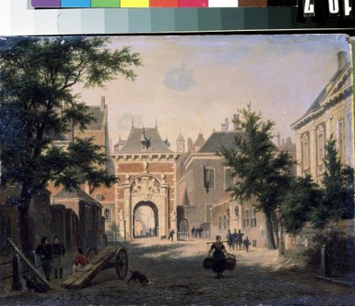 Ansicht einer holländischen Stadt von Bartholomeus Johannes van Hove