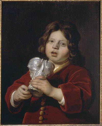 Porträt eines Jungen mit einem silbernen Trinkbecher von Bartholomeus van der Helst