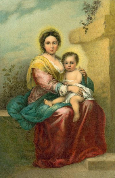 Die Jungfrau und das Kind von Bartolome Esteban (after) Murillo